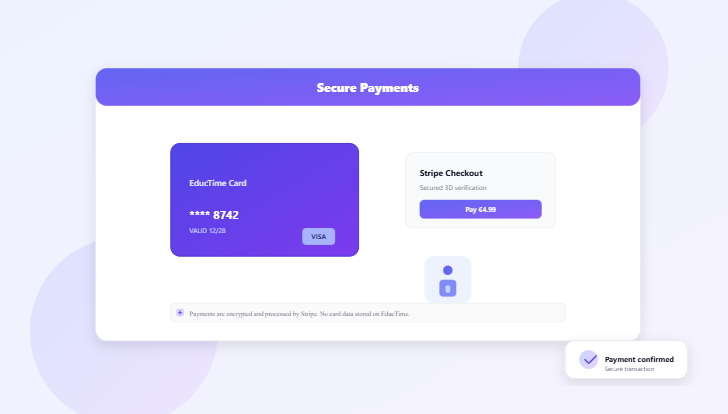 Paiements sécurisés - EducTime