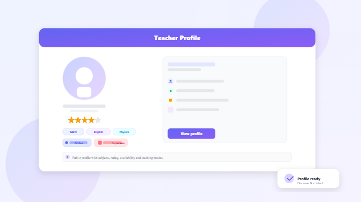 Profil enseignant public - EducTime